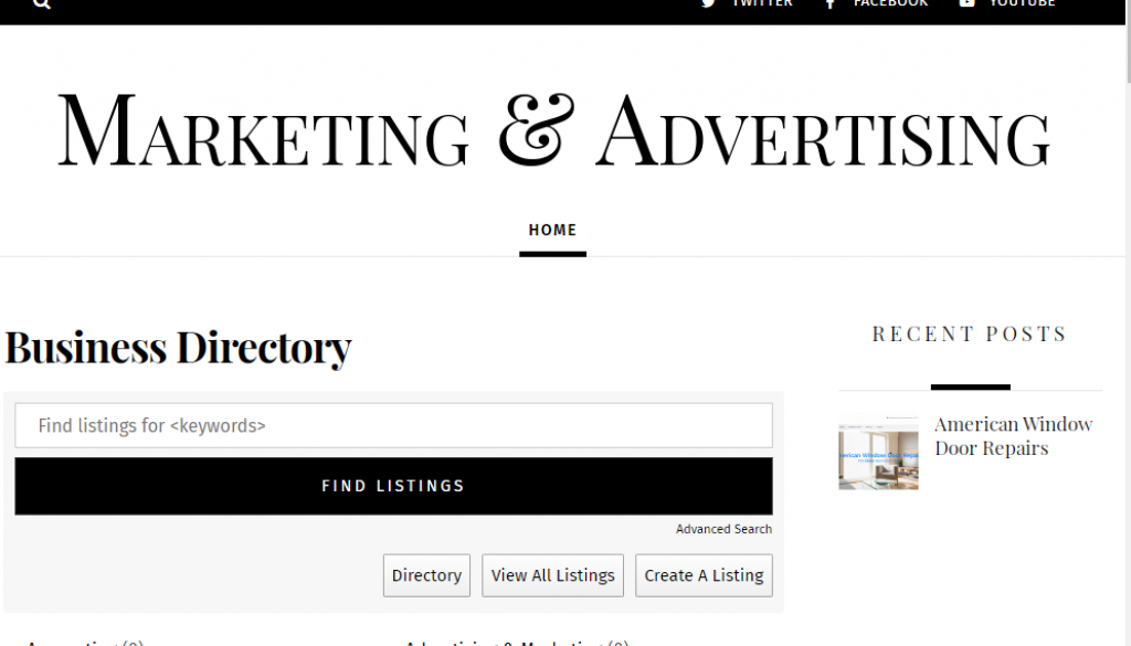 Advertising Marketing Websites