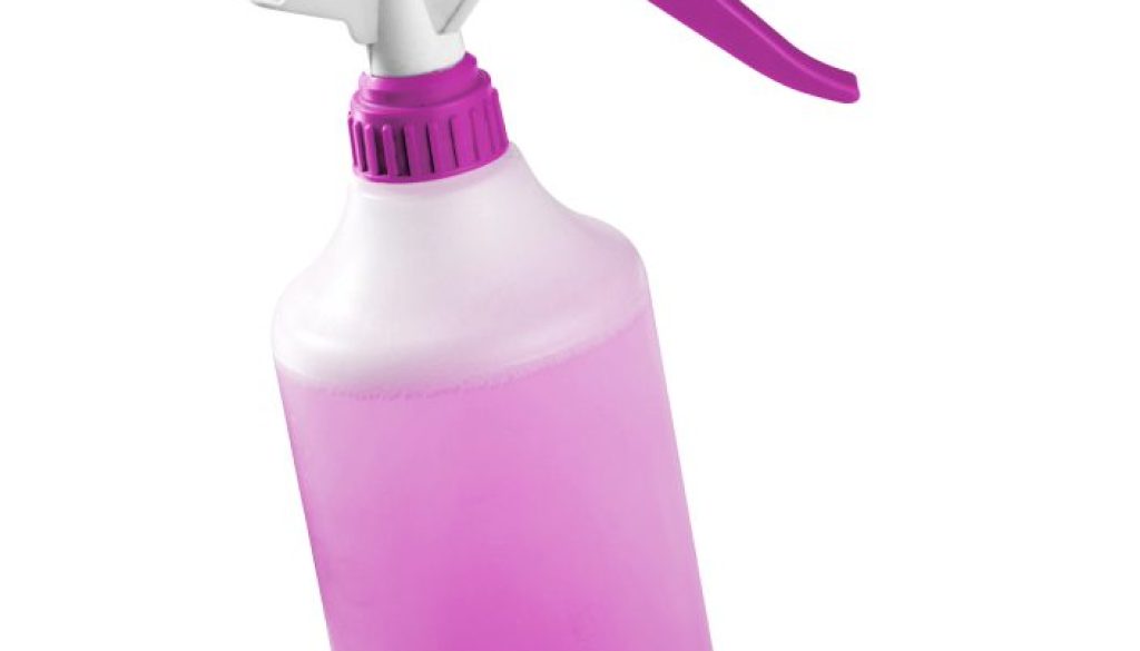 Spray bottle with blank label